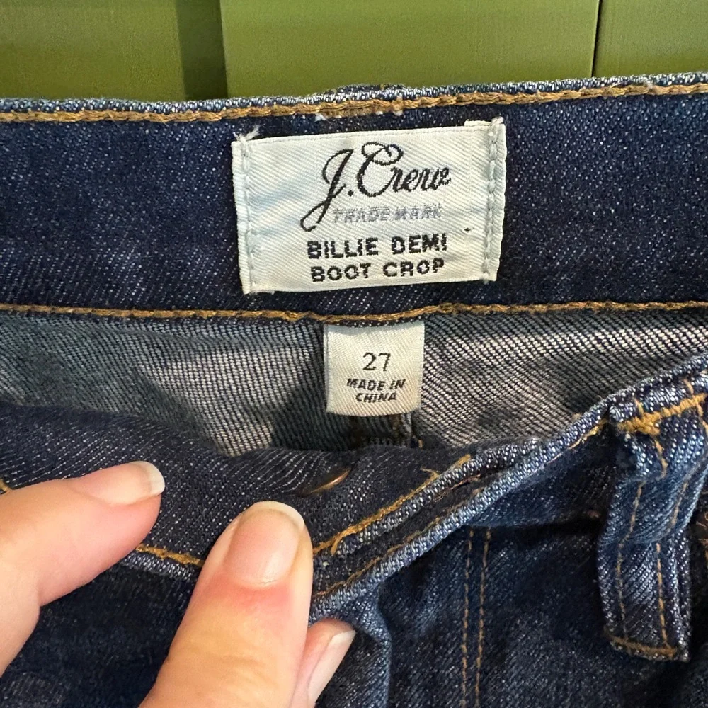 J Crew Billie Demi boot crop size 27